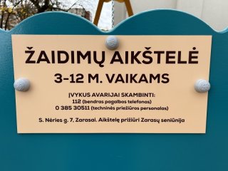Zarasuose įrengtos dvi naujos vaikų žaidimų aikštelės