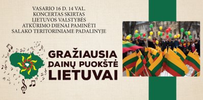 Kviečiame į koncertą „Gražiausia dainų puokštė Lietuvai“