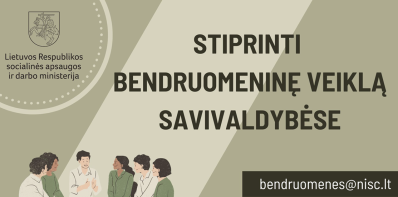 Kvietimas teikti paraiškas pagal nevyriausybinių organizacijų ir bendruomeninės veiklos...