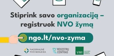 Stiprink savo organizaciją – registruok NVO žymą