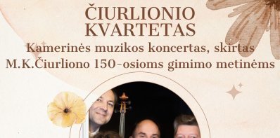 Kamerinės muzikos koncertas – skirtas Mikalojaus Konstantino Čiurlionio 150-osioms gimimo metinėms