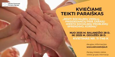 Kviečiame teikti socialinio verslo projektus