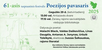 Kai kalba eilės – „Poezijos pavasaris“ Zarasų krašte