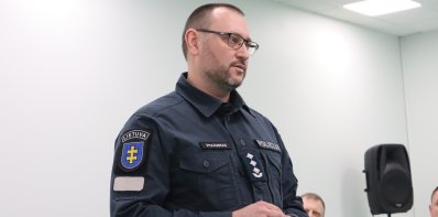 Utenoje pristatytas naujasis apskrities policijos vadovas Renatas Vitkauskas: „Prisiimu...