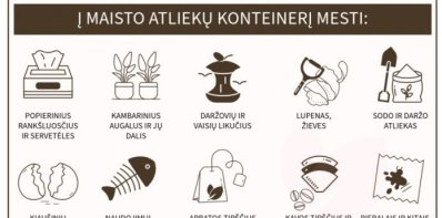 Zarasų rajono savivaldybėje galite atsiimti maisto rūšiavimo kibirėlius