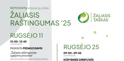 Naujus mokslo metus pradėkime su „Žaliuoju raštingumu“