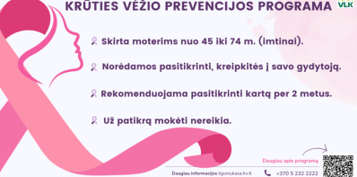 Krūties vėžio prevencijos programa padeda išvengti onkologinės ligos 
