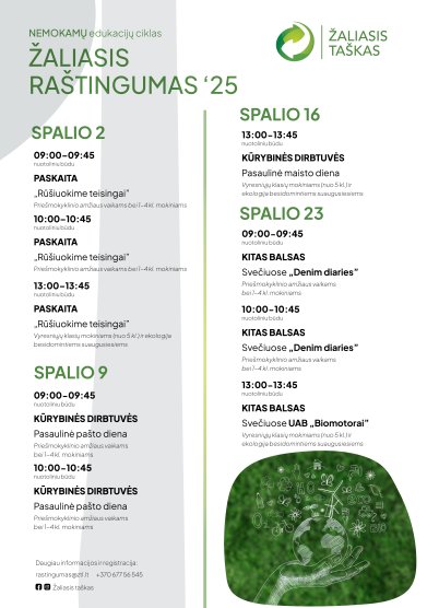 Mokymų naujienos