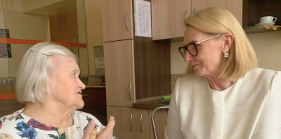 Salako socialinės globos namų gyventoja Aldona Ubeikienė pasveikinta 90-mečio proga