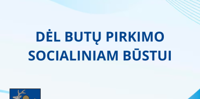 Skelbiamas trijų butų pirkimas socialiniam būstui Zarasų rajone