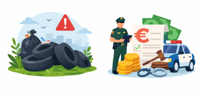 Padangų išmetimas kainuos brangiai: baudos – iki 500 Eur už kiekvieną