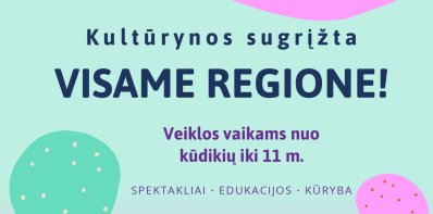 Kultūrinės edukacijos projektas vaikams „Kultūrynos – kultūra, kuri augina“ 2026 m.