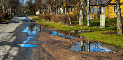 Antazavėje bus sprendžiama pagrindinėje gatvėje besikaupiančio vandens problema