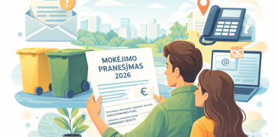 Informacija gyventojams dėl mokėjimo pranešimų už komunalines atliekas