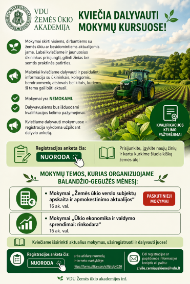 Mokymų naujienos