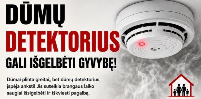 Dūmų detektoriai – paprastas įrenginys, galintis išgelbėti gyvybę